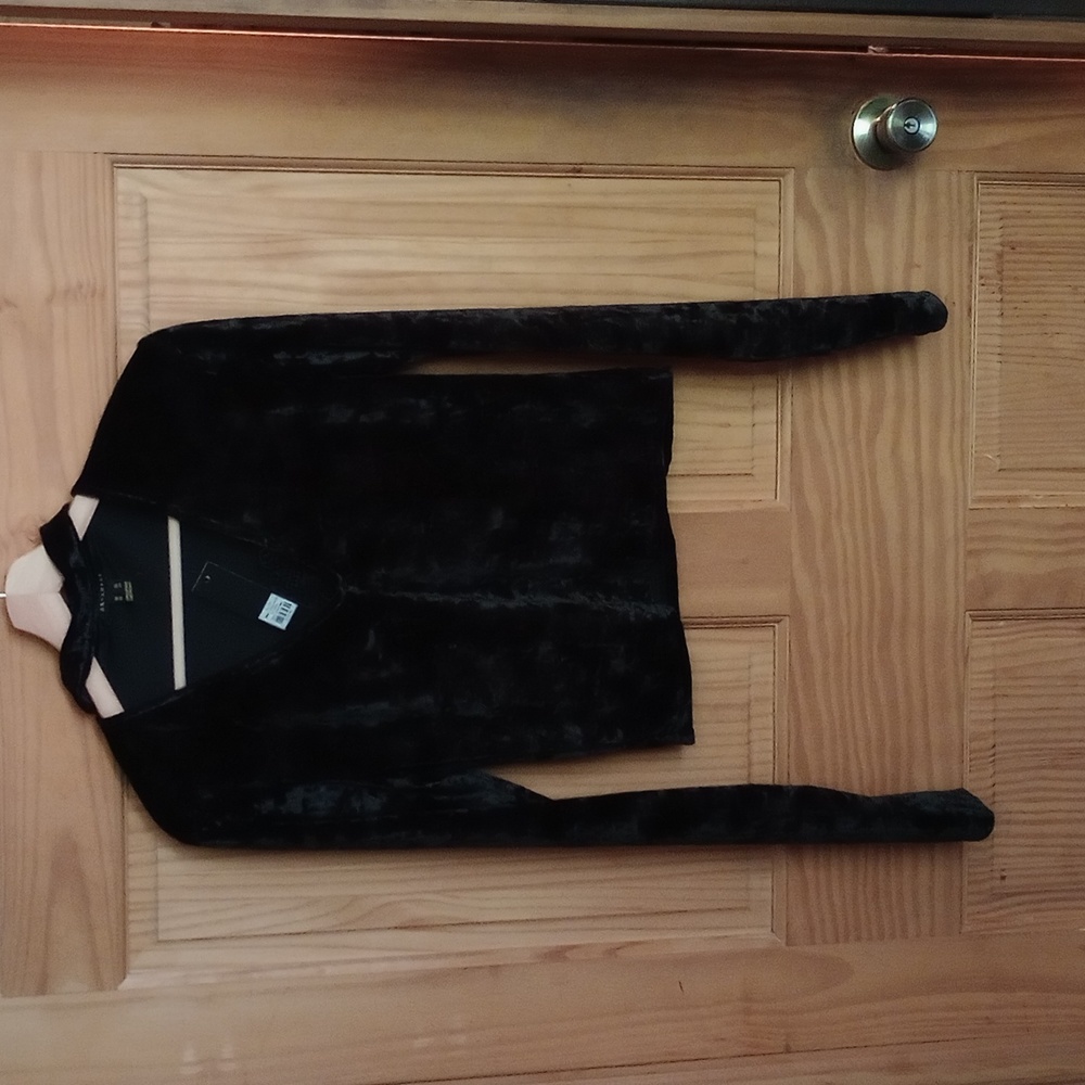Revamped black velvet top